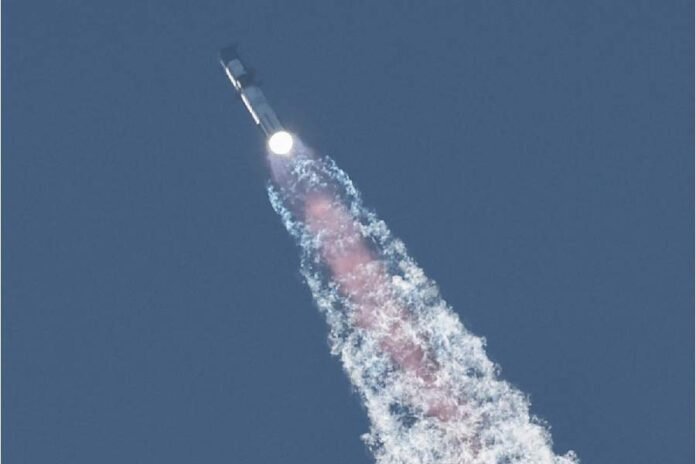 SpaceX's Starship is launched from the Boca Chica launchpad