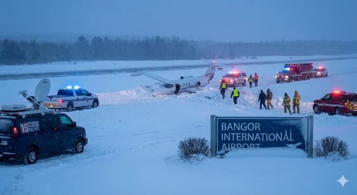 Bangor Plane Crash- 7 Dead After Private Jet Overturns in Maine Snowstorm