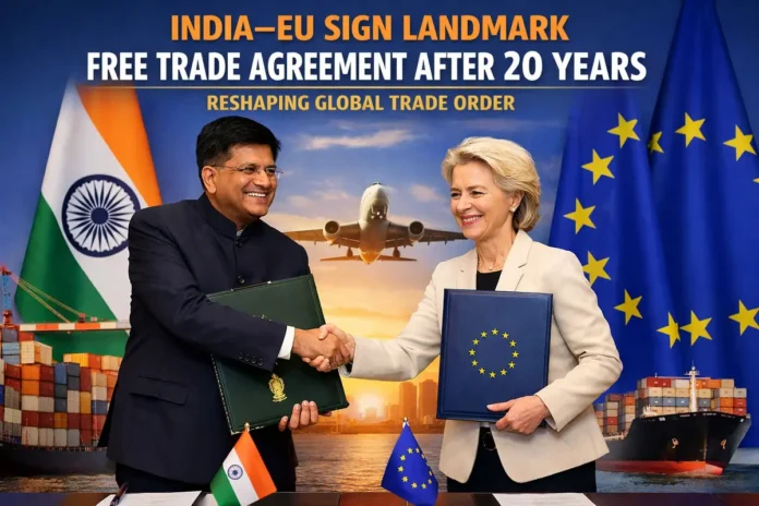 India–EU Sign Landmark Free Trade Agreement After 20 Years, Reshaping Global Trade Order