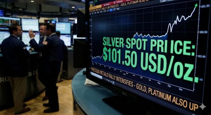 Silver Breaks $100 an Ounce for the First Time Ever as Precious Metals Rally Intensifies